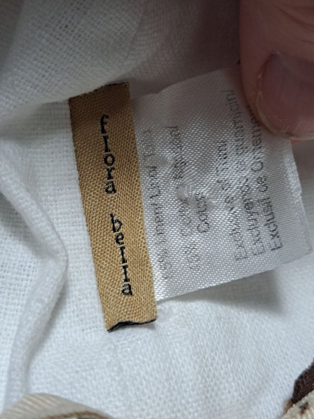 Flora Bella Womens Ivory Wide-Brim Hat Metal Detail Linen Blend Adjustable - Picture 4 of 9